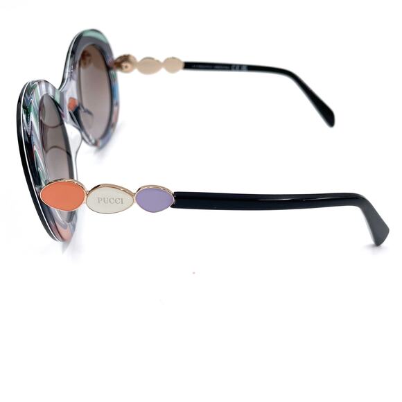 Emilio Pucci Sunglasses Black‎ Full Rim Oval Shape Frame EP 127 01T - Picture 7 of 12